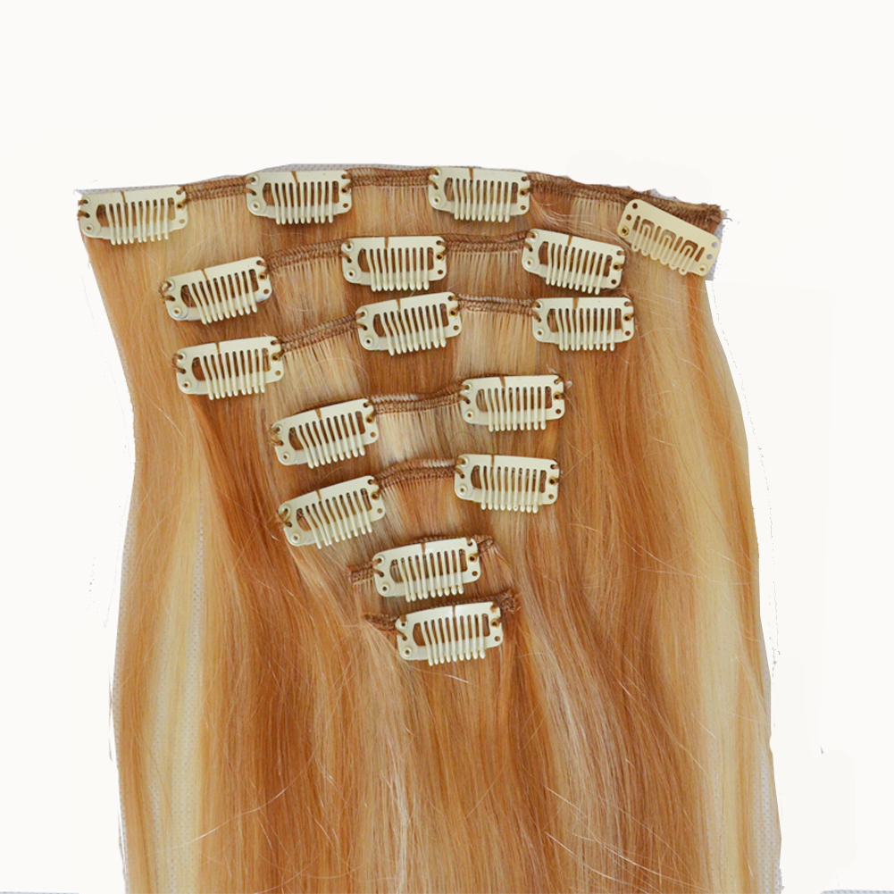 full cuticle Clip in hair extensions  JF026